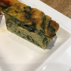 ほうれん草＋ウインナー＋粉チーズ入り卵焼き